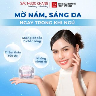 Kem Dưỡng Da Ban Đêm Sắc Ngọc Khang 30g . Dưỡng Da Sáng mịn làm mờ nám tàn nhang