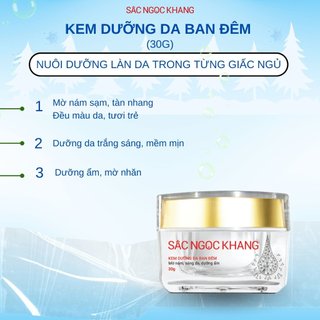 Kem Dưỡng Da Ban Đêm Sắc Ngọc Khang 30g . Dưỡng Da Sáng mịn làm mờ nám tàn nhang