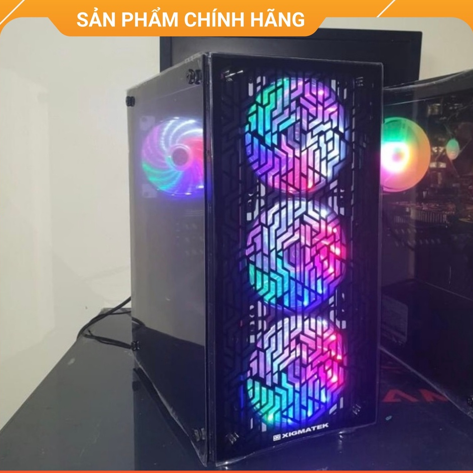 Vỏ Case LED RGB XIGMATEK M-ATX 2 SIDE TEMPERED GLASS siêu đẹp | Shopee ...