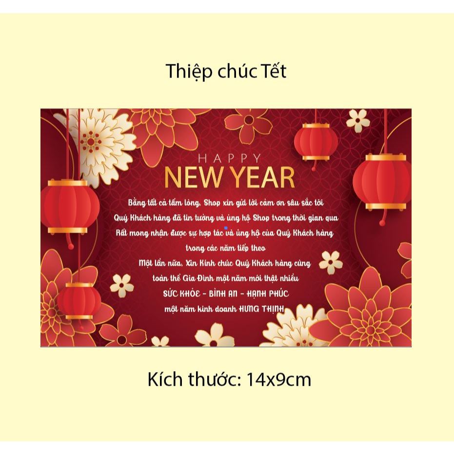 Set 50 card cám ơn TẾT, thiệp cảm ơn tết, Thank you  happy new year