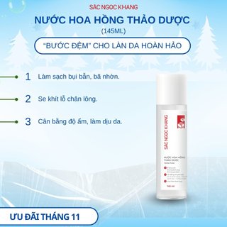 Nước Hoa Hồng Thảo Dược Sắc Ngọc Khang [Chai 145ml]