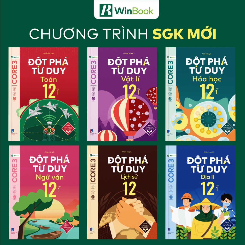 Ảnh Sách – Đột phá tư duy Lớp 12 – Các môn  Toán, Ngữ văn, Vật lí, Hoá học, Lịch sử, Địa lí 1