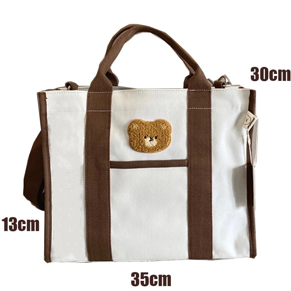 Ảnh Túi Bỉm Sữa KidsWorld Đựng Đồ Cho Mẹ Bé Thêu Gấu Đa Năng Nhiều Ngăn Phong Cách Hàn Quốc Sức Chứa Lớn 1