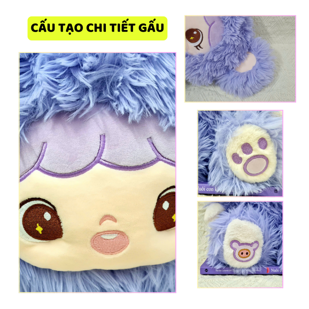[ SẴN HÀNG ]Gấu Bông bé ba Tai Gấu, bé ba Gấu Bông Dễ Thương Chất Liệu Vải Lông Dài Cao Cấp