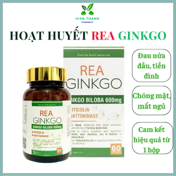 Hoạt huyết dưỡng não REA GINKGO GINKGO BILOBA 600MG Nhập khẩu UK Anh Quốc