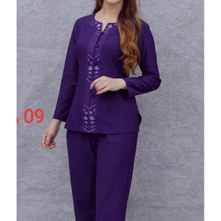 Cổ Khoá Thêu Lắc Sen # Big size Trung Niên# Thun Co Giãn Đi Chùa