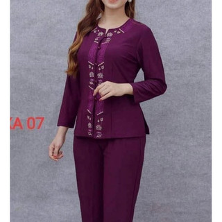 Cổ Khoá Thêu Lắc Sen # Big size Trung Niên# Thun Co Giãn Đi Chùa