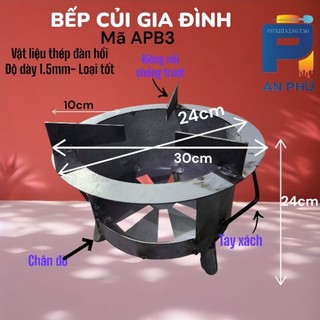 Bếp củi di động 2025- Tiết kiệm củi- Hàng loại tốt dày dặn chắc chắn