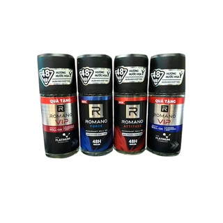 Combo 2 Chai Lăn khử mùi Romano 40ml kháng khuẩn & khô thoáng cả ngày (Hàng tặng)