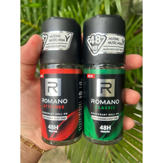 Combo 2 Chai Lăn khử mùi Romano 40ml kháng khuẩn & khô thoáng cả ngày (Hàng tặng)