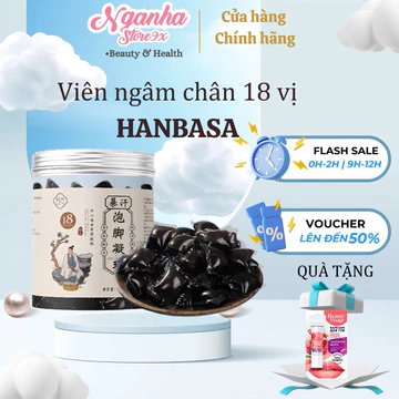Viên ngâm chân thảo mộc 18 vị HANBASA, viên ngâm chân thảo dược thải độc hộp 10 viên, Tăng cường tuần hoàn lưu thông máu