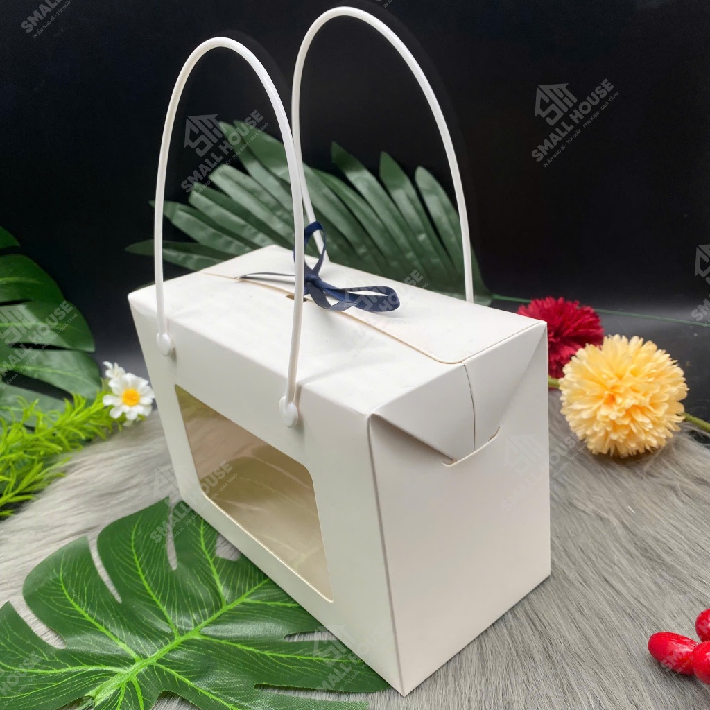 5 cái - Hộp giấy Mica mặt kính đựng 12 hũ yến 70ml,80ml,saffron đựng 2 hộp nhựa nắp nhôm 800ml, quà tặng