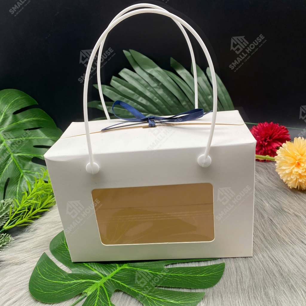 5 cái - Hộp giấy Mica mặt kính đựng 12 hũ yến 70ml,80ml,saffron đựng 2 hộp nhựa nắp nhôm 800ml, quà tặng