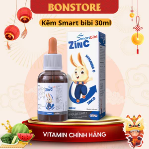 Kẽm hữu cơ Smartbibi Zinc bổ sung vitamin C giúp bé ăn ngon, giảm ốm vặt 30ml