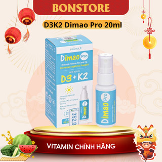 VitaminD3K2 Dimao Pro dạng xịt, tăng cường hấp thu canxi, vitamin d3 k2 (Lọ 25ml)