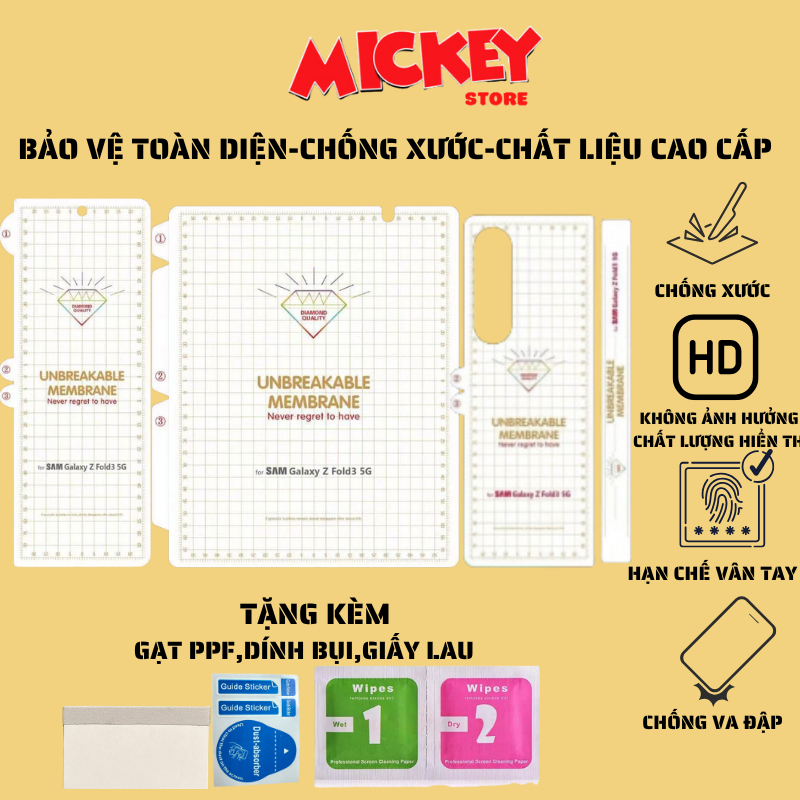 Miếng dán PPF bảo vệ toàn diện Z Flod 3 Z Fold 4 F Fold 5 Z Fold 6 Z Fold 7