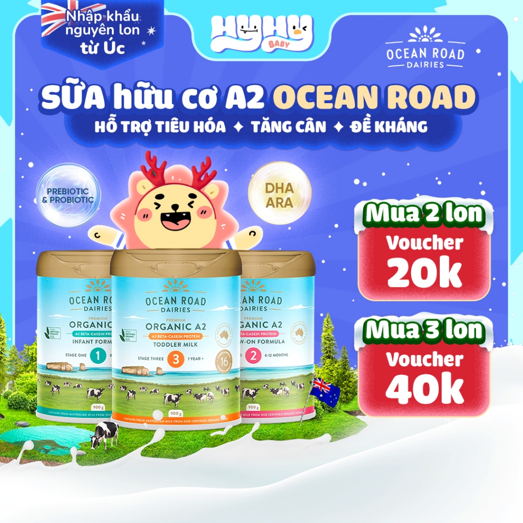 Sữa A2 Organic Hữu Cơ Cao Cấp Ocean Road Dairies Nhập khẩu Sữa A2 Organic Hữu Cơ Cao Cấp Ocean Road Dairies Nhập khẩu
