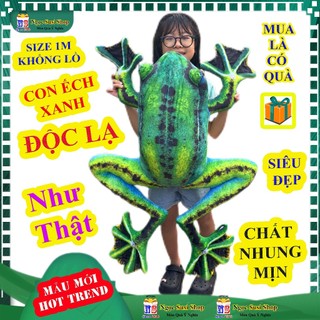 Gấu Bông ẾCH XANH Khổng Lồ 1M 3D  – Thú Nhồi Bông Đẹp, Mềm Mịn, Quà Tặng Hoàn Hảo Cho Mọi Lứa Tuổi