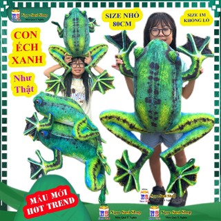 Gấu Bông ẾCH XANH Khổng Lồ 1M 3D  – Thú Nhồi Bông Đẹp, Mềm Mịn, Quà Tặng Hoàn Hảo Cho Mọi Lứa Tuổi
