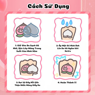 Set 20 Hình Xăm Xăm Tạm Thời Hoạ Tiết Kuromi/ Hello Kitty/ Melody Không Độc Hại, Dễ Vệ Sinh, An Toàn Cho Bé