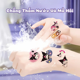 Set 20 Hình Xăm Xăm Tạm Thời Hoạ Tiết Kuromi/ Hello Kitty/ Melody Không Độc Hại, Dễ Vệ Sinh, An Toàn Cho Bé