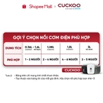 Nồi cơm điện tử cao tần áp suất kép Cuckoo CRP-LHTR0610FW/FB/FD 1.08 Lít - Tiết kiệm năng lượng - Phủ men chống dính — ảnh 2