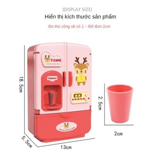 Đồ Chơi Tủ Lạnh Mini Giáo Dục Trẻ Em Ngộ Nghĩnh, Đồ Chơi Vui Nhộn Tủ Lạnh Cửa Đôi Thông Minh 89104