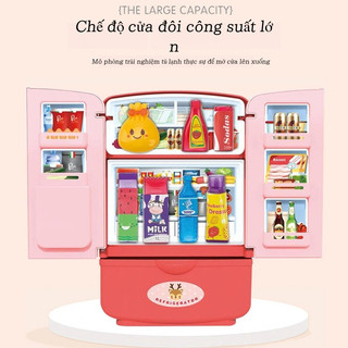 Đồ Chơi Tủ Lạnh Mini Giáo Dục Trẻ Em Ngộ Nghĩnh, Đồ Chơi Vui Nhộn Tủ Lạnh Cửa Đôi Thông Minh 89104