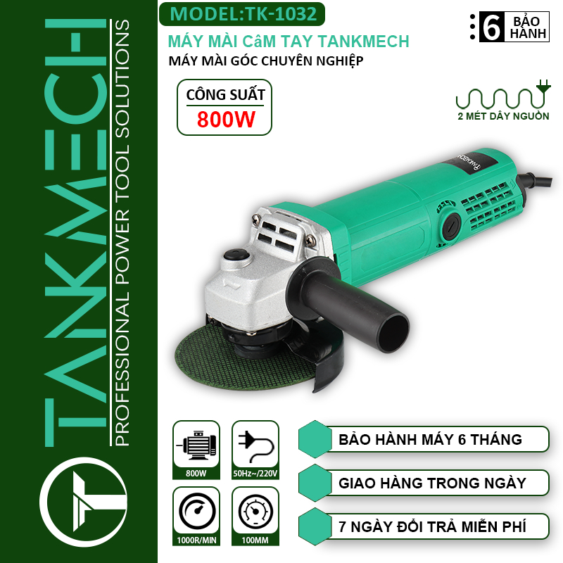 Máy mài cầm tay TANKMECH TK-1032 máy mài đa năng 800w lõi đồng Dùng để cắt gỗ, kim loại
