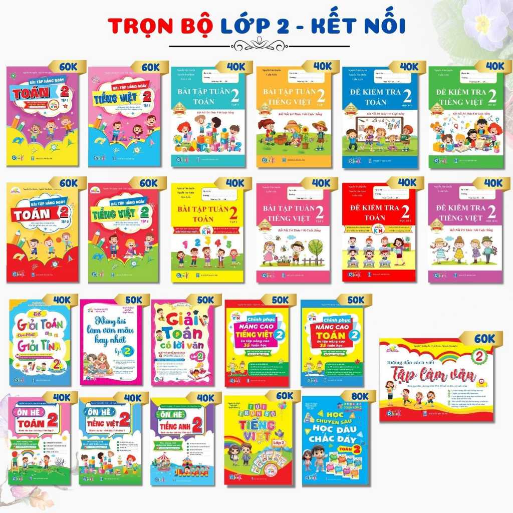 Ảnh Sách- Bài tập hàng ngày, Bài tập tuần, Đề Kiểm Tra Toán và Tiếng Việt Lớp 2- Kết nối tri thức với cuộc sống -Lẻ tuỳ chọn 1