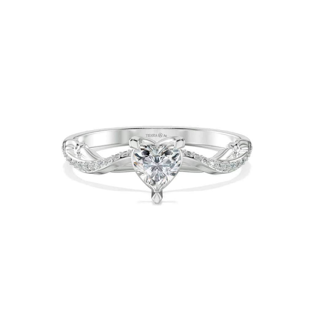 [CHAT TRƯỚC KHI ĐẶT] Nhẫn Cầu Hôn Tierra Radiant Chapel NCH8416 Vàng 14K 18K, Viên Chủ Trái Tim Đá CZ