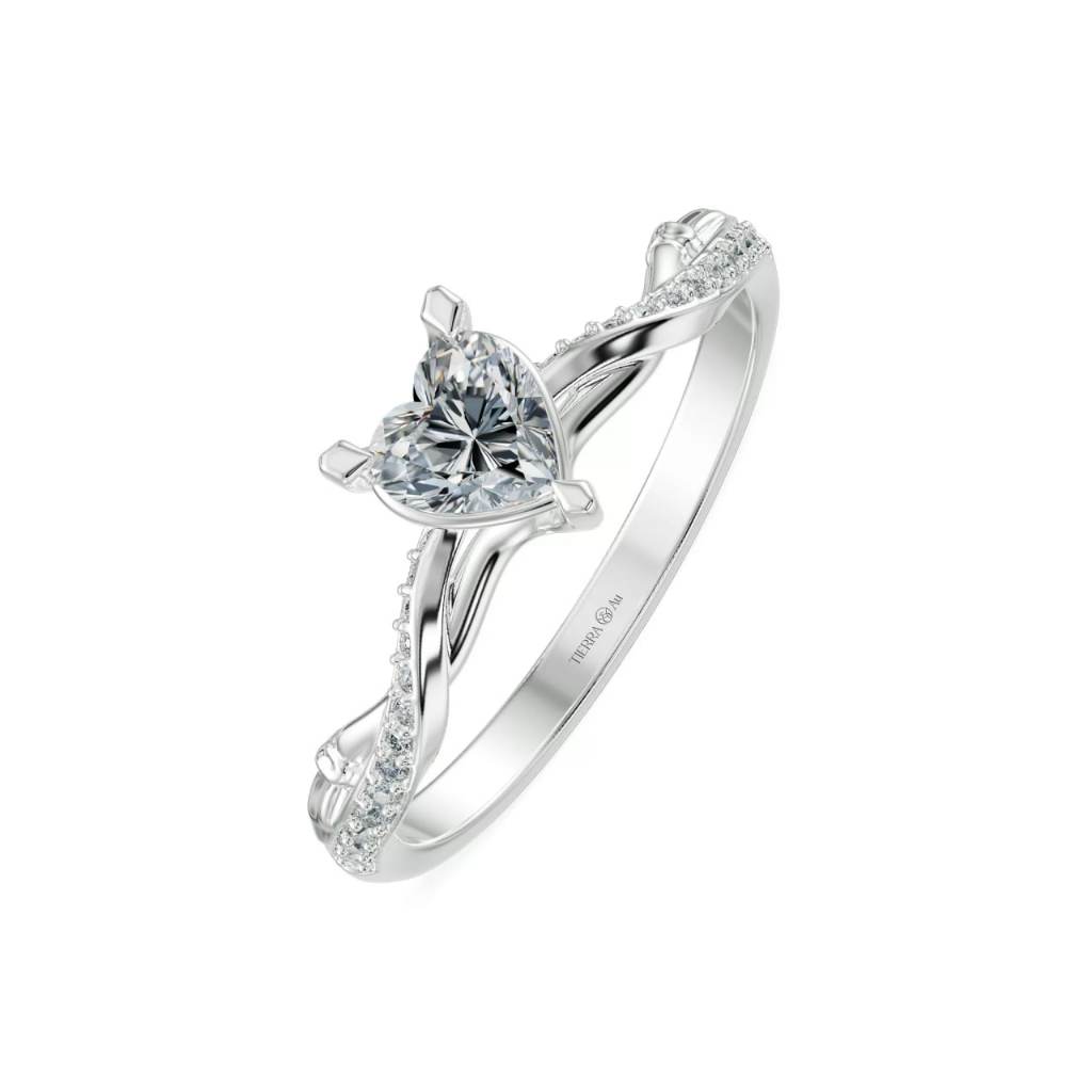 [CHAT TRƯỚC KHI ĐẶT] Nhẫn Cầu Hôn Tierra Radiant Chapel NCH8416 Vàng 14K 18K, Viên Chủ Trái Tim Đá CZ