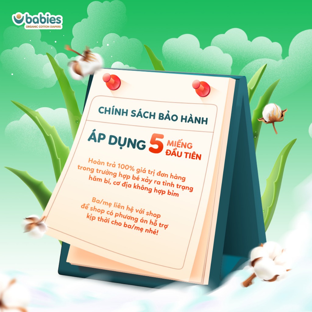 Ảnh Combo 2 Bịch Tã/Bỉm BABIES ORGANIC ECO Siêu Mềm Mịn, Mỏng Thoáng, Lô Hội Ngừa Hăm Bí - Size NB/S/M/L/XL/2XL/3XL 2