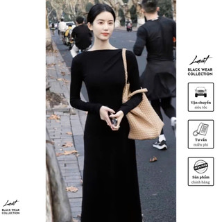 Đầm body cổ thuyền dài tay thanh lịch LUST chất liệu dày dặn thiết kế đẹp N164