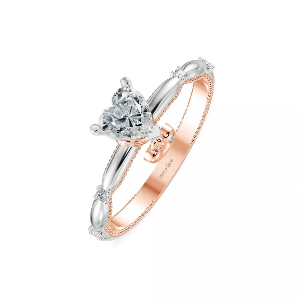 [CHAT TRƯỚC KHI ĐẶT] Nhẫn Cầu Hôn Tierra Yours Forever NCH8414 Vàng 14K 18K, Đính Chủ CZ Hình Trái Tim Ngọt Ngào