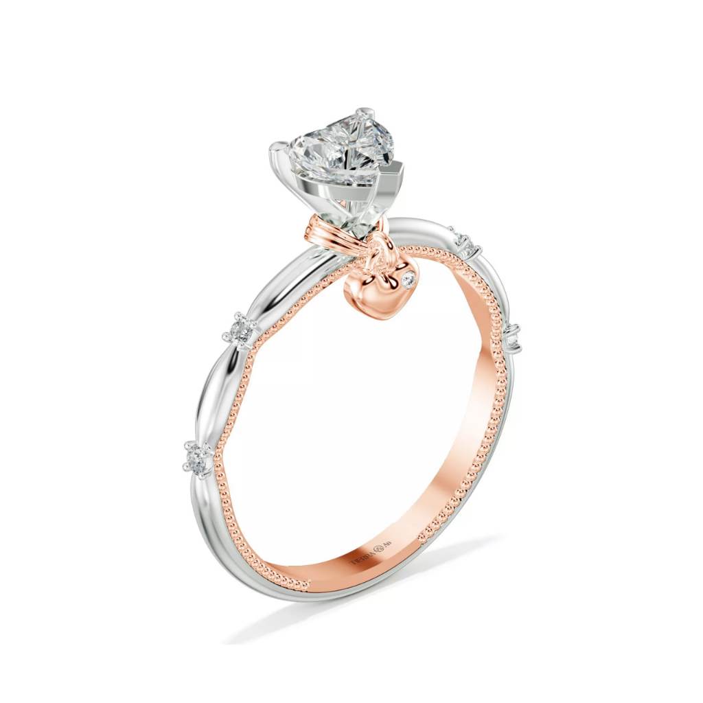 [CHAT TRƯỚC KHI ĐẶT] Nhẫn Cầu Hôn Tierra Yours Forever NCH8414 Vàng 14K 18K, Đính Chủ CZ Hình Trái Tim Ngọt Ngào