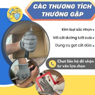 Găng Tay Jogger Safety cáo cấp phủ lớp PU, chống điện bảo vệ ngón tay, lòng bàn tay