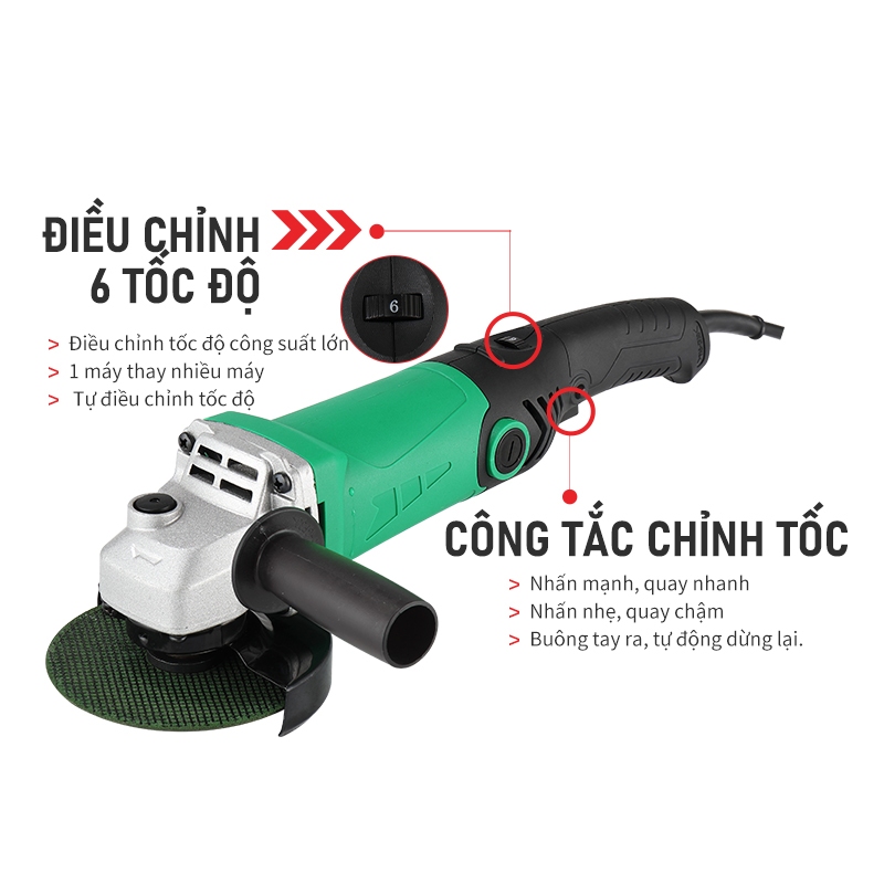 Máy mài góc TANKMECH TK-1055 máy mài tay dài 900W máy mài cầm tay máy mài đá lõi đồng100% điều chỉnh tốc độ