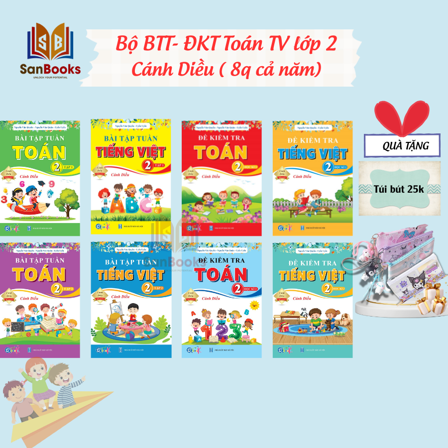 Ảnh Sách - Bài tập hàng ngày, Bài tập tuần, Đề Kiểm Tra Toán và Tiếng Việt Lớp 2 - Học Kì 1,2 - Cánh Diều (Lẻ Tuỳ chọn) 3