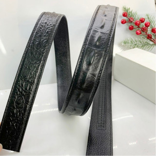 Dây lưng nam da bò dập vân cá sấu rắn hoa siêu đẹp cao cấp thích hợp cho khách hàng cần thay dây bản 3,5cm có răng