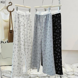 Quần xuông in full kitty phối cạp trắng chất liệu da cá dày đẹp
