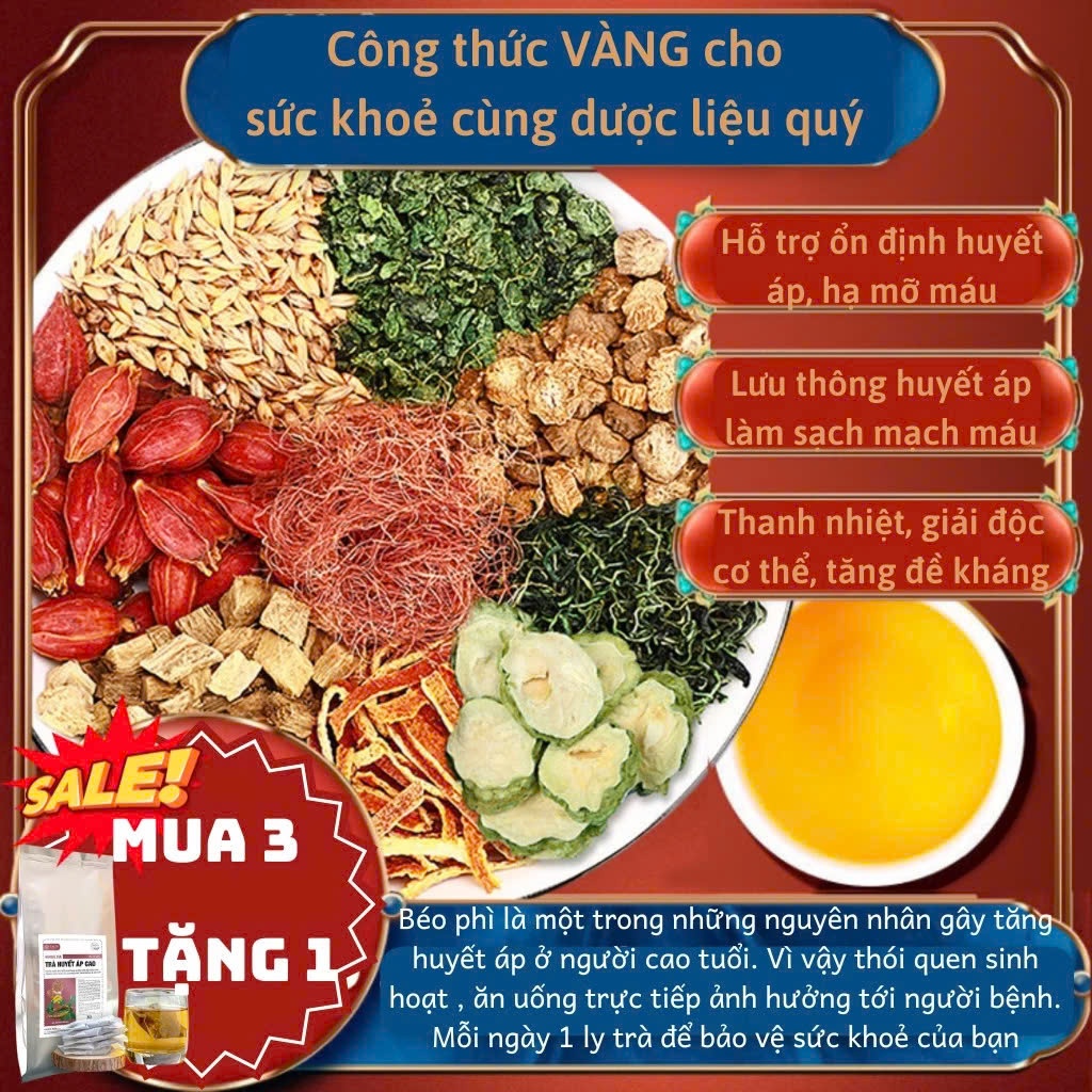 Trà dành cho người bị huyết áp cao Calen Nature Farm giúp ổn định huyết áp, tránh tăng huyết áp đột ngột bịch 30 túi lọc