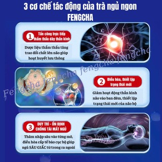 Trà mất ngủ Fengcha dành cho người mất ngủ lâu năm, ngủ chập chờn, khó vào giấc, ngủ dậy mệt mỏi bịch 30 túi lọc