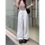 Quần Kaki Nữ Đen Trơn Suông Ống Đứng 20-25CM Quần Jean Nữ BASIC Ôm Eo Form Suông Rộng Phủ Giày MIAA