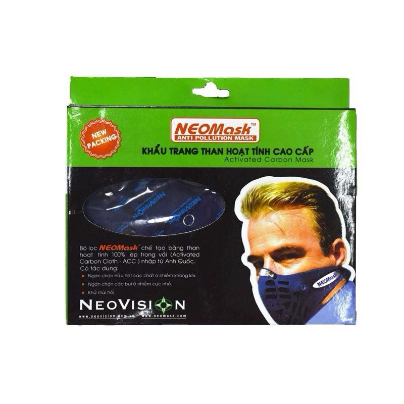 Khẩu Trang Than Hoạt Tính  NeoMask, Khẩu trang y tế chống độc, khói bụi môi trường độc hại