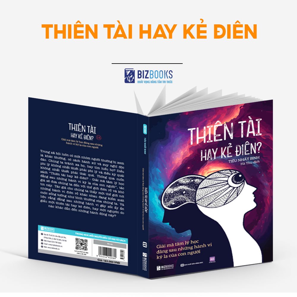 Sách Thiên Tài Hay Kẻ Điên - Giải Mã Tâm Lý Học Đằng Sau Những Hành Vi Kỳ Lạ Của Con Người - Bizbooks