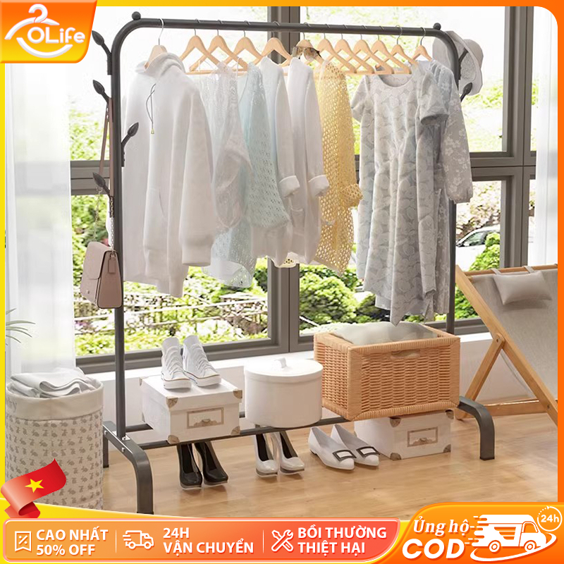 𝐎𝐥𝐢𝐟𝐞 Giá Treo Quần Áo Hiện Đại Thanh Treo Quần Áo Đa Năng Giá Treo Quần Áo Cao Cấp Thép Cac Bon