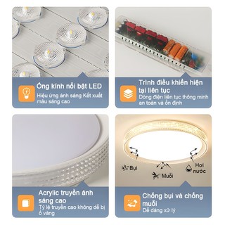 【COD】Đèn ốp trần Full Spectrum Đèn siêu mỏng ,3 màu đèn led ốp trần phòng ngủ/phòng khách trang trí