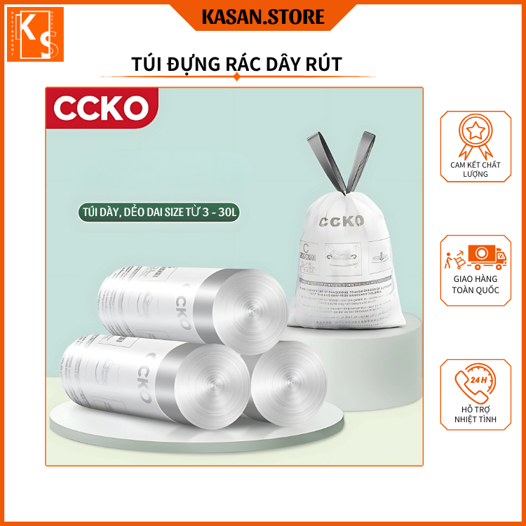[Túi Rác CCKO] Túi Rác Dày Dặn Dây Rút Tiện Lợi, Chống Thấm Nước, Đa ...