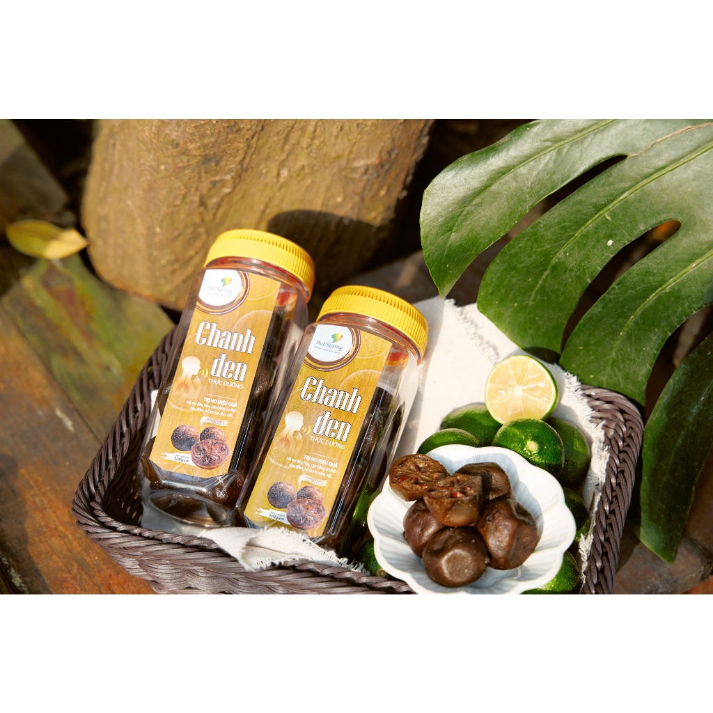 Chanh Đen Ủ Muối Mật Ong Gừng Thực Dưỡng 5 năm NutSpring  (600 Gram)